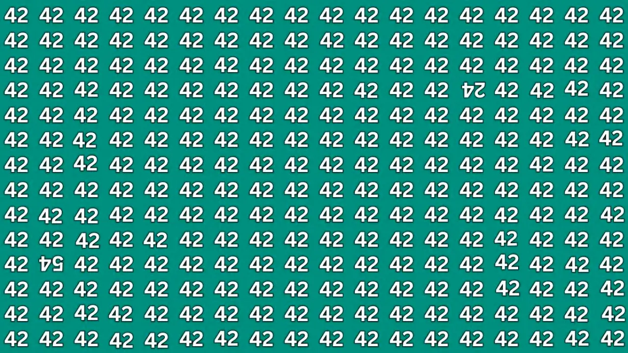 Inverted 24 and 54 Among 42s